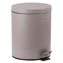 Ведро-контейнер для мусора (урна) с педалью LAIMA Classic, 12 л, серое, матовое, металл, со съемным внутренним ведром в Артеме