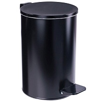 Ведро для мусора с педалью, усиленное, Титан, 10 л, черное, оцинкованная сталь в Артеме
