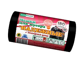 Мешки для мусора 180 л, ароматизированные, черные, в рулоне 25 шт., ПВД, 35 мкм, 1100х930 мм, НАДЕЖНЫЕ, 1802550 в Артеме