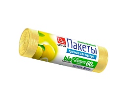 Мешки для мусора 60 л, ароматизированные, Лимон, желтые, в рулоне 20 шт., ПНД, 9 мкм, 650х550 мм, GRIFON Aroma, 101-023 Li в Артеме