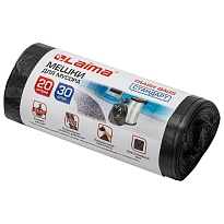 Мешки для мусора 20 л, черные, в рулоне 30 шт., ПНД, 8 мкм, 500х450 мм, LAIMA, 601376 в Артеме