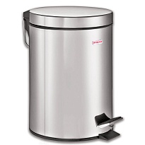 Ведро-контейнер для мусора (урна) с педалью LAIMA Classic, 5 л, зеркальное, нержавеющая сталь, со съемным внутренним ведром в Артеме