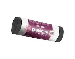 Мешки для мусора 50 л, черные, в рулоне 20 шт., ПНД, 10 мкм, 700х600 мм, SIBIRSKAYA, 101-006 S в Артеме
