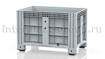 Контейнер iBox сплошной на ножках с пробкой 1 дюйм серый в Артеме