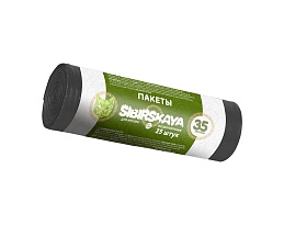 Мешки для мусора 30 л, черные, в рулоне 25 шт., ПНД, 7 мкм, 580х480 мм, SIBIRSKAYA, 101-003 S в Артеме