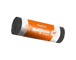 Мешки для мусора 20 л, черные, в рулоне 25 шт., ПНД, 6 мкм, 420х450 мм, SIBIRSKAYA, 101-001 S в Артеме