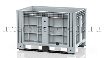 Контейнер iBox сплошной на полозьях с пробкой 2 дюйма серый в Артеме