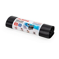 Мешки для мусора 120 л, черные, в рулоне 10 шт., ПНД, 14 мкм, 1100х700 мм, LAIMA, 601385 в Артеме