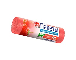 Мешки для мусора 60 л, ароматизированные, Клубника, красные, в рулоне 20 шт., ПНД, 9 мкм, 650х550 мм, GRIFON Aroma, 101-023 K в Артеме