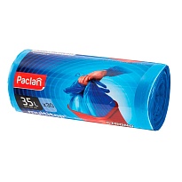 Мешки для мусора 35 л, с ушками, синие, в рулоне 30 шт., ПНД, 10,5 мкм, 640х500 мм, PACLAN Multitop, 600819 в Артеме