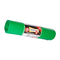 Мешки для мусора 300 л, зеленые, в рулоне 10 шт., ПВД 65 мкм, 1400х1000 мм, МЕШКОFF, 4922 в Артеме