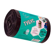 Мешки для мусора 12 л, черные, в рулоне 30 шт., ПНД, 6 мкм, 550х320 мм, Концепция Быта Tubus, 604936 в Артеме